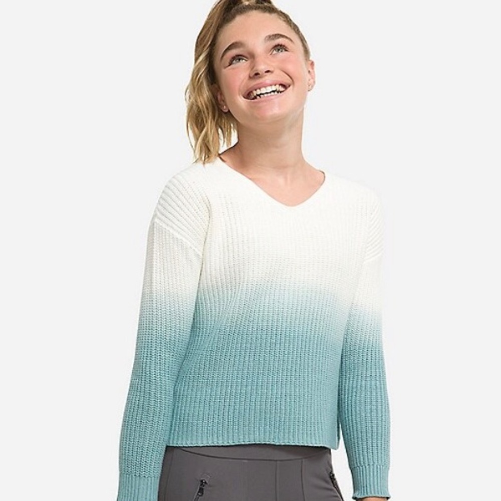 Justice Lace up ombré sweater